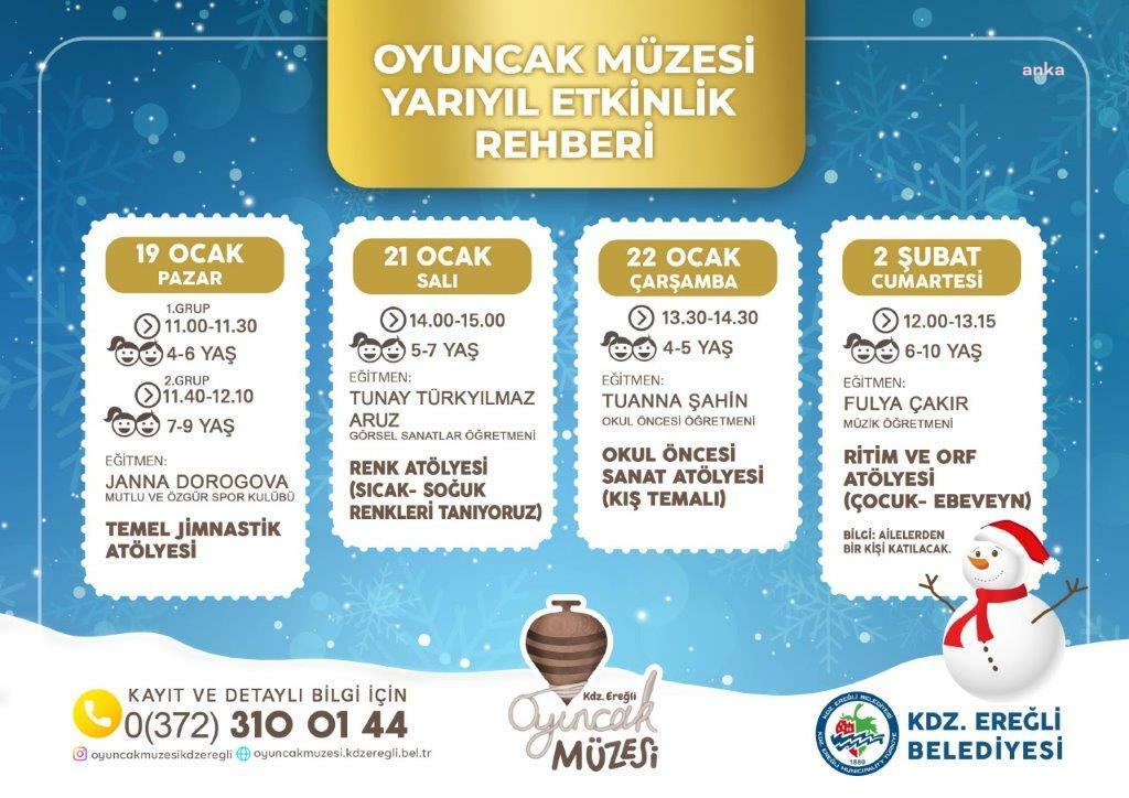 Karadeniz Ereğli Belediyesi Oyuncak Müzesi'nden çocuklara yarıyıl tatili hediyesi