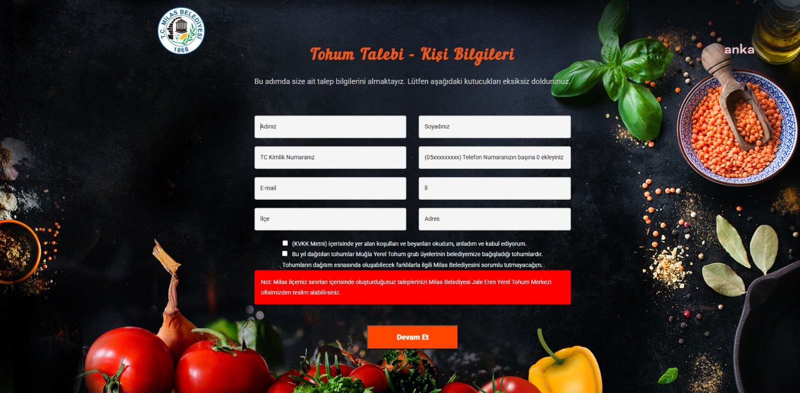 Milas Belediyesi'nden üreticilere tohum desteği