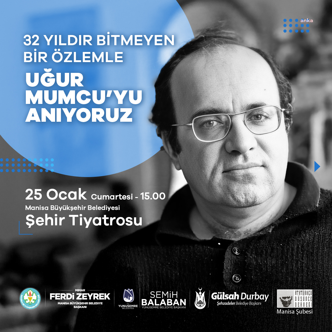 Manisa Şehir Tiyatrosu Sahnesi’ne Uğur Mumcu'nun ismi verilecek