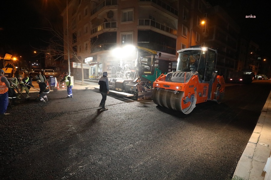 Menderes’in yollarında gece mesaisi