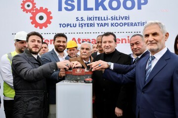 Silivri Belediye Başkanı Balcıoğlu, İkitelli Silivri Toplu İş Yeri Yapı Kooperatifi'nin temel atma törenine katıldı