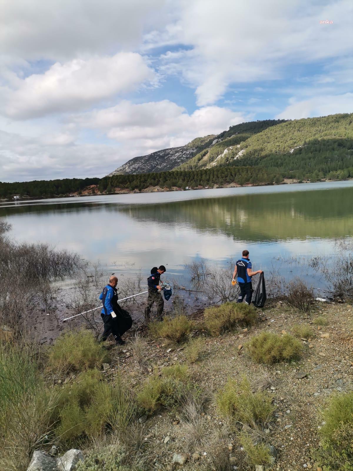 Muğla Büyükşehir Belediyesi'nden Ula Göleti’nde kapsamlı çevre temizliği