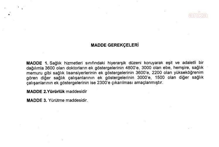 SAĞLIK ÇALIŞANLARINA EK GÖSTERGE İÇİN BİR YASA TEKLİFİ DAHA TBMM'YE SUNULDU