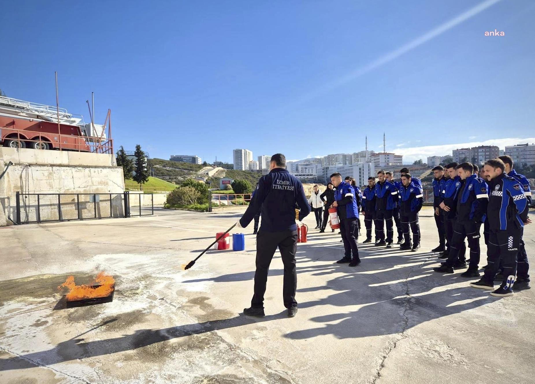 İzmir İtfaiyesi’nden zabıta personeline yangın güvenliği eğitimi