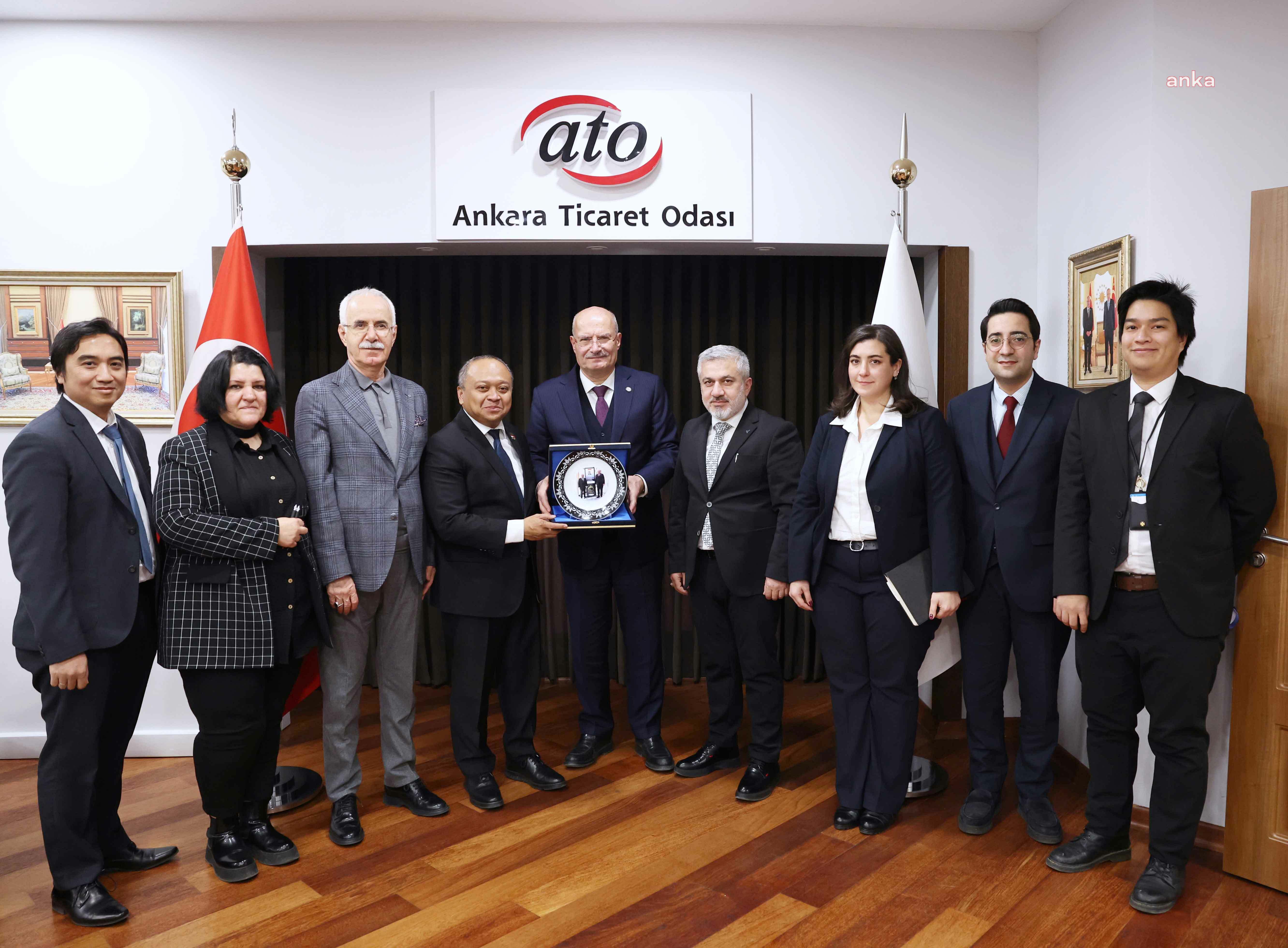 Endonezya Büyükelçisi Purnama, Ankara Ticaret Odası Başkanı Baran'ı ziyaret etti