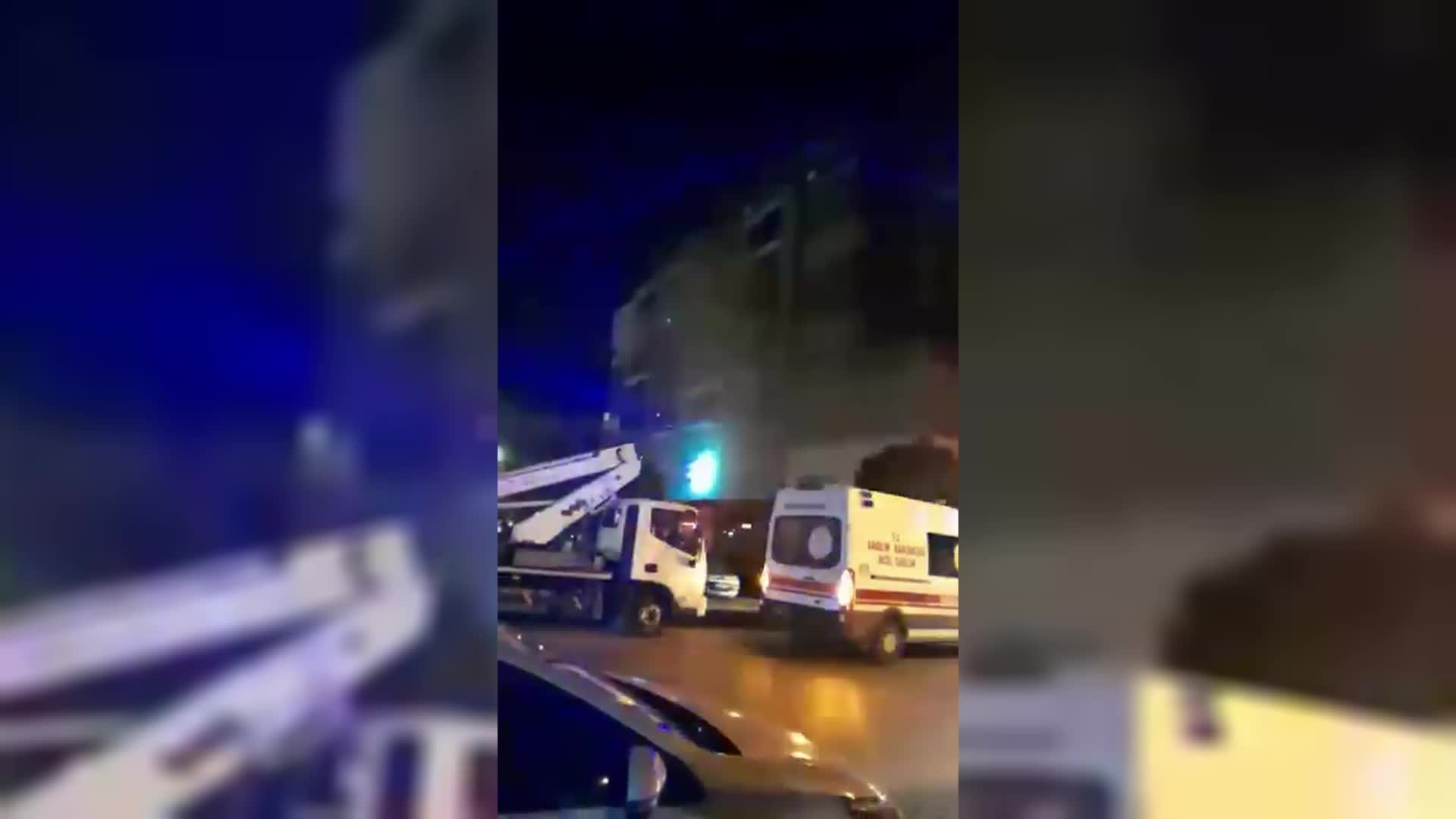 Denizli'de 7 katlı binada yangın çıktı, üst katlarda mahsur kalanlar kurtarıldı
