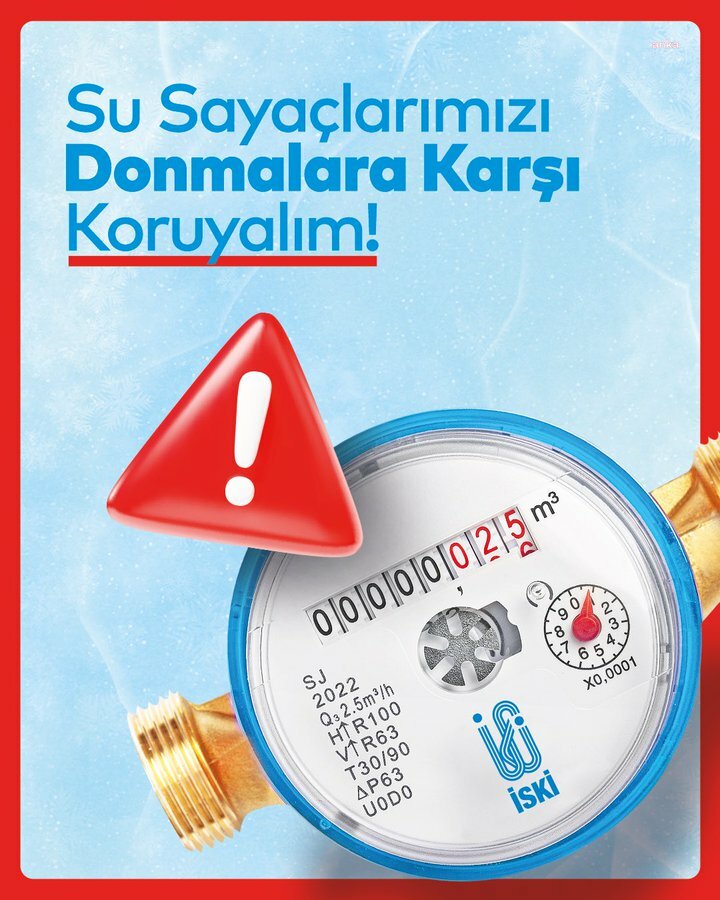 İSKİ, olası sayaç donmalarına karşı vatandaşları uyardı