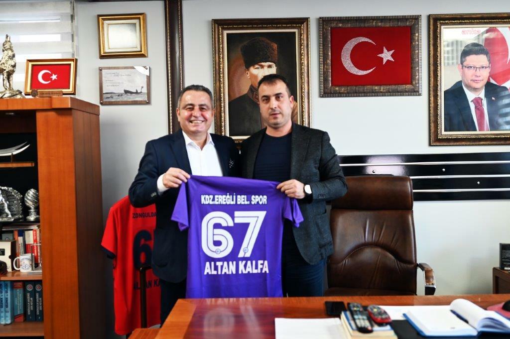 Karadeniz Ereğli Belediyespor İkinci Başkanı Katı'dan  Türk Metal Sendikası Şube Başkanı Kalfa’ya ziyaret