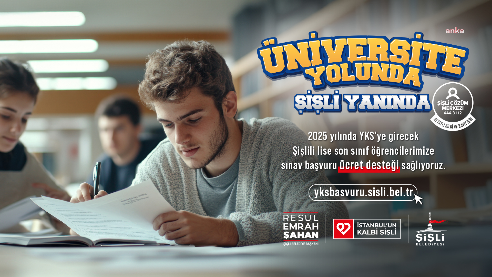 Şişli Belediyesi'nden YKS’ye girecek Şişlili öğrencilere destek duyurusu: Sınava giriş ücretleri karşılanacak, sınav kaygısı için atölye düzenlenecek