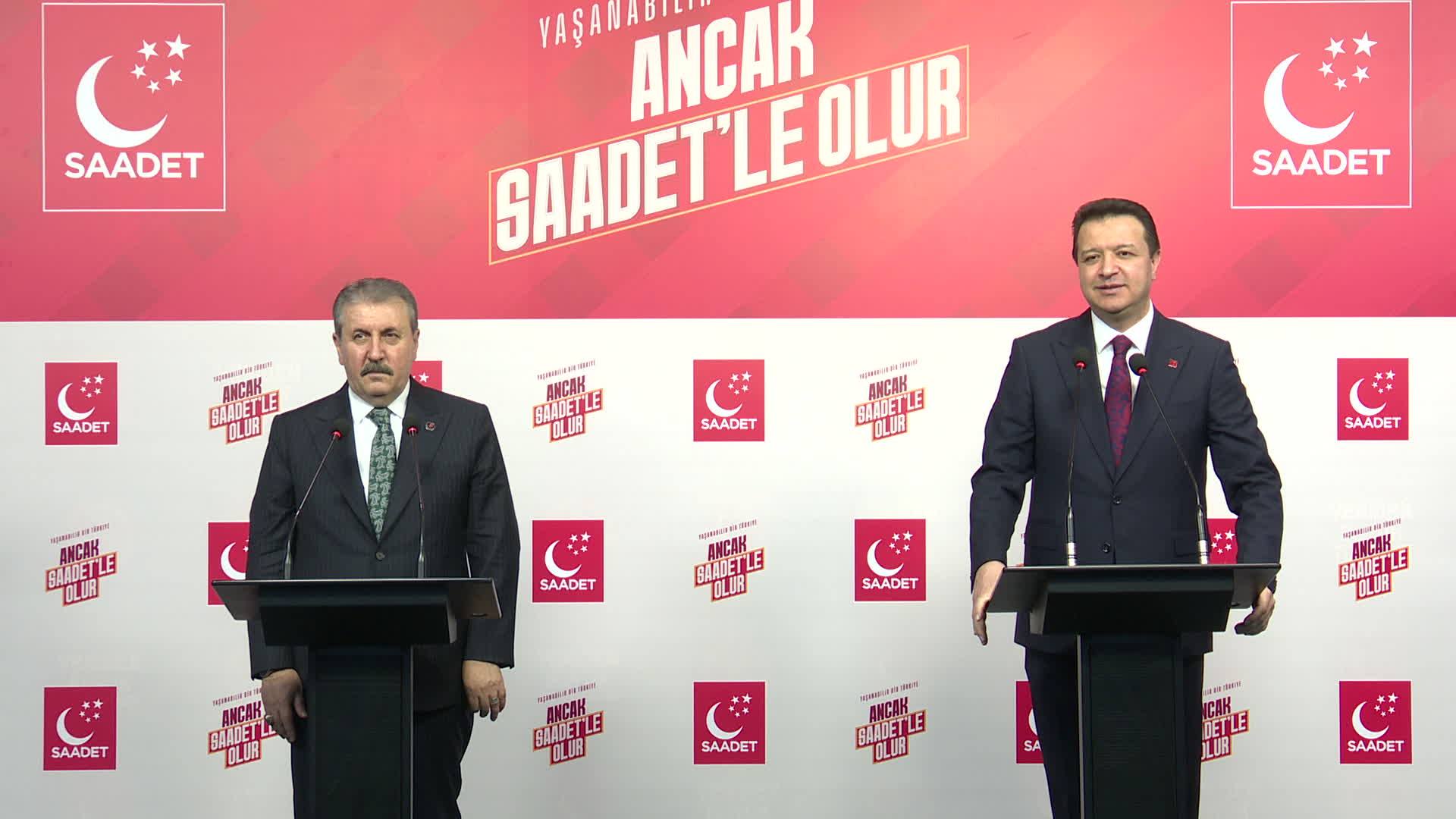 BBP Genel Başkanı Destici, Saadet Partisi Genel Başkanı Arıkan'ı ziyaret etti