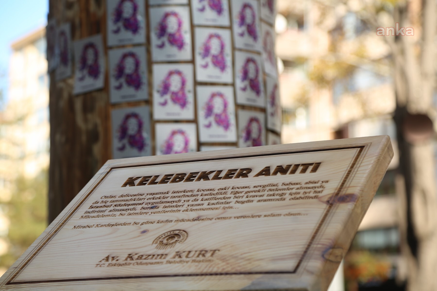 ODUNPAZARI BELEDİYESİ'NDEN KADINLAR İÇİN 'KELEBEK ANITI'