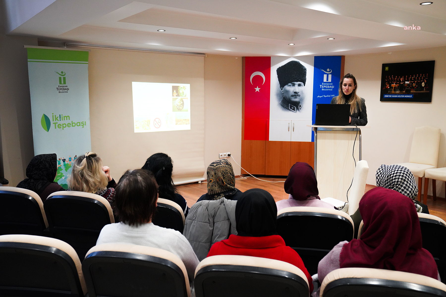 Tepebaşı İklim Sözcüleri'nden Belde Evi kursiyerlerine iklim değişikliği eğitimi