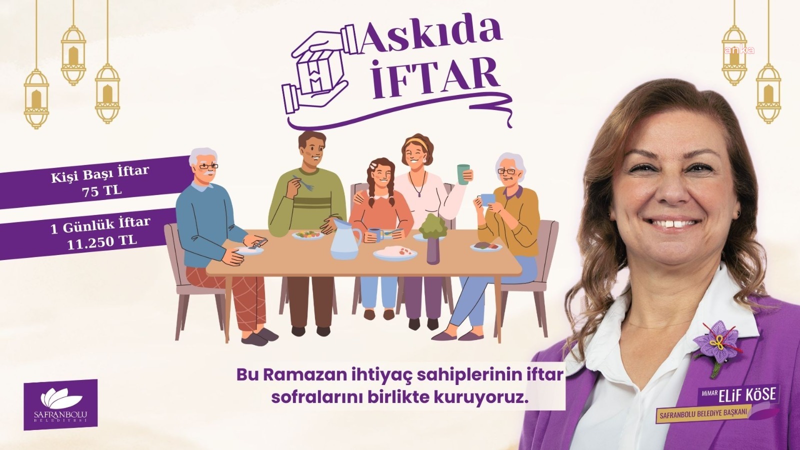 Safranbolu’da ilk iftar yemeğine Başkan Elif Köse ev sahipliği yapacak