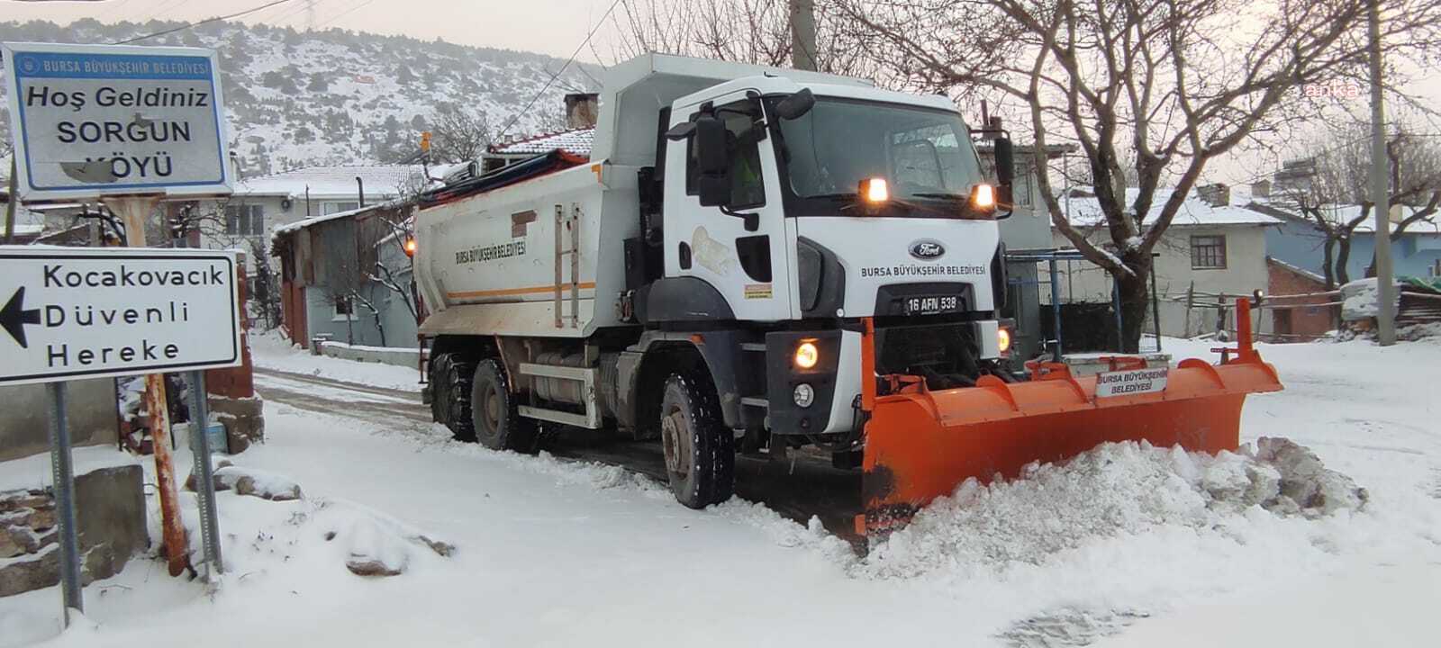Bursa Büyükşehir Belediyesi, etkili olması beklenen kar yağışı için tedbir aldı