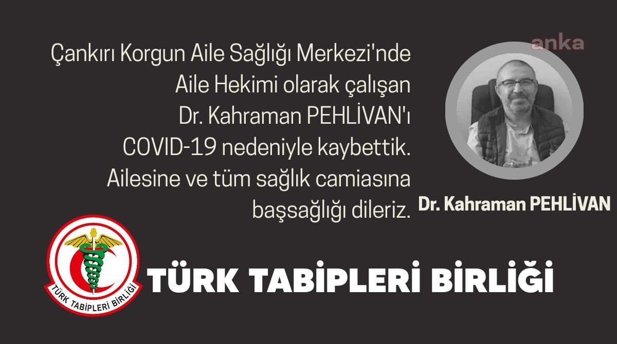 AİLE HEKİMİ KAHRAMAN PEHLİVAN KORONAVİRÜS NEDENİYLE YAŞIMINI YİTİRDİ