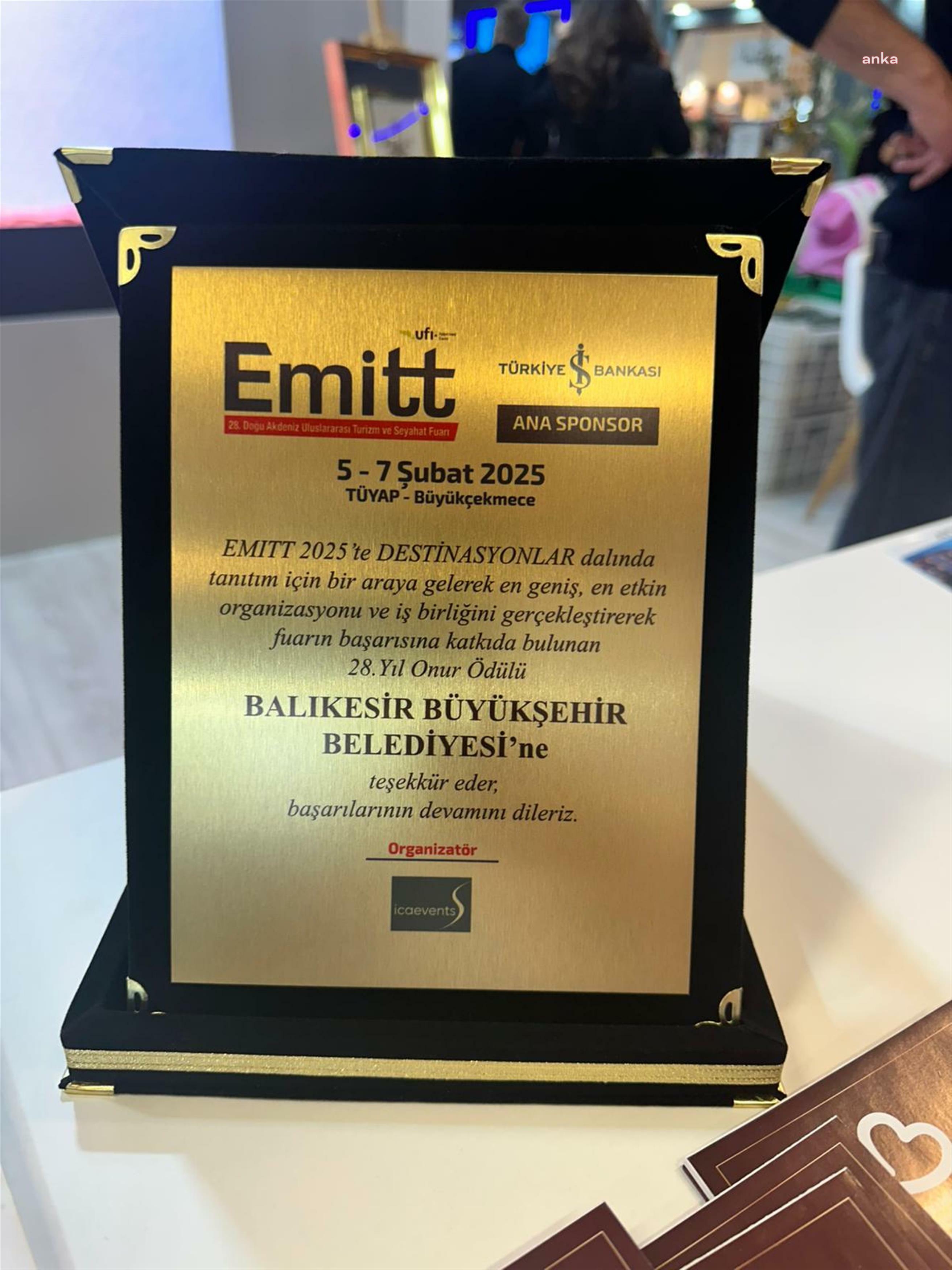 Balıkesir Büyükşehir Belediyesi EMITT’ten "Onur Ödülü" ile döndü