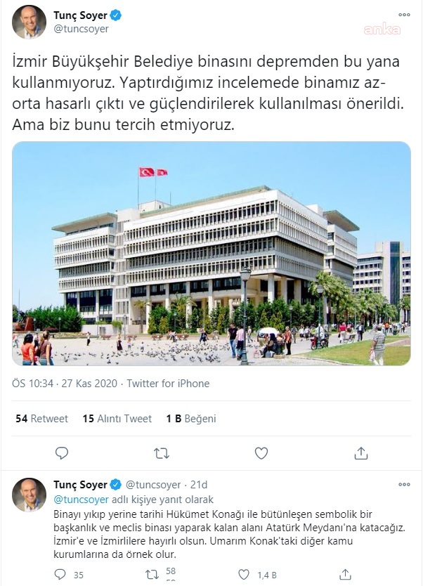 SOYER: "TARİHİ HÜKÜMET KONAĞI İLE BÜTÜNLEŞEN BİR BAŞKANLIK VE MECLİS BİNASI YAPACAĞIZ."