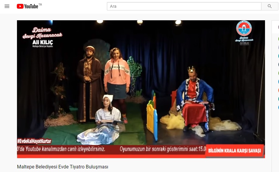 MALTEPE BELEDİYESİ TİYATRO SAHNESİNİ EVLERE TAŞIDI