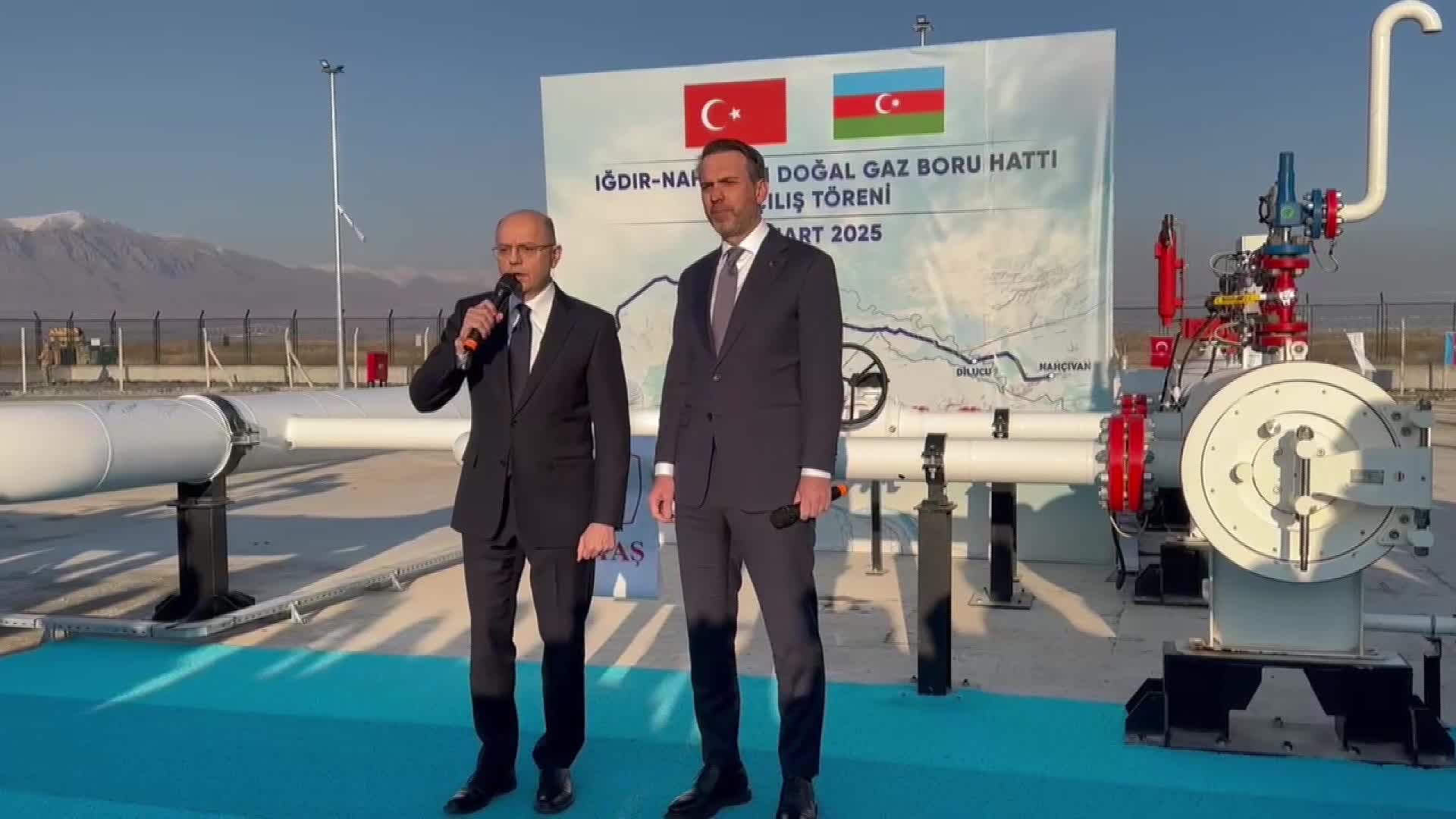 Iğdır-Nahçıvan doğal gaz boru hattı başlatıldı
