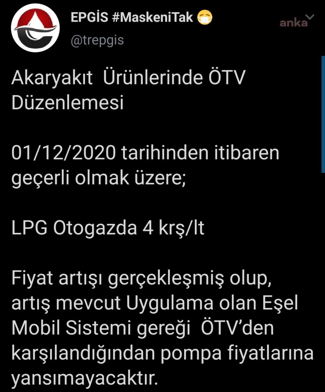 LPG’YE 4 KURUŞ ZAM GELİYOR