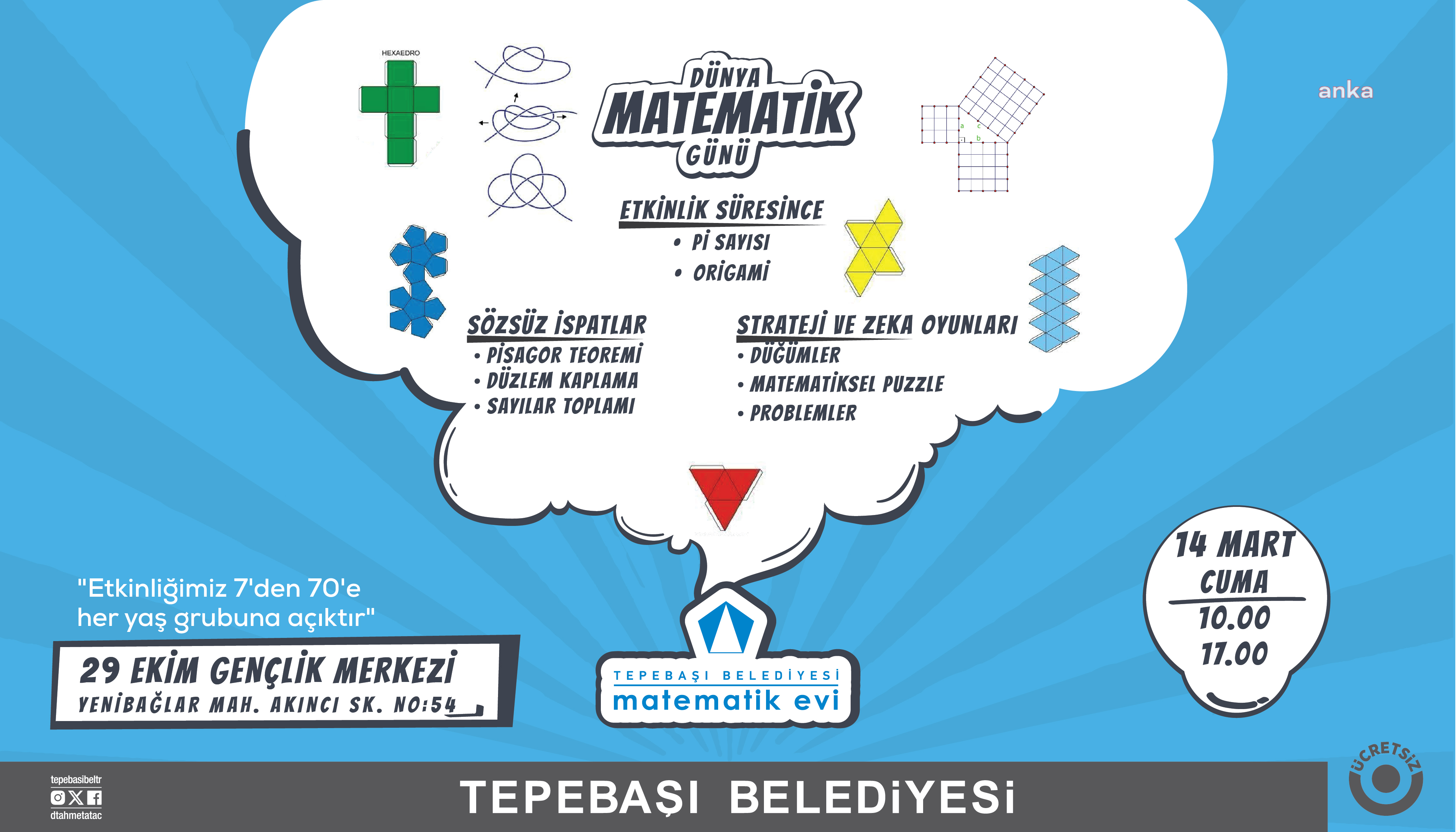 Tepebaşı Belediyesi Dünya Matematik Günü'nü etkinlikler ile kutlayacak