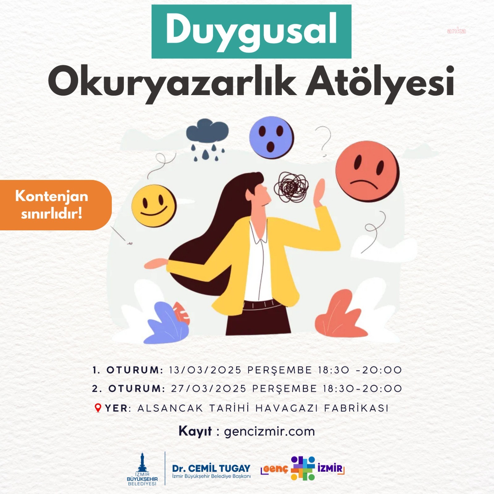 İzmir Büyükşehir Belediyesi'nden gençlere 'Duygusal Okuryazarlık' ve 'Umut' atölyeleri