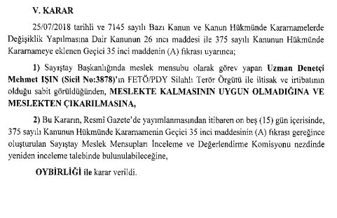 ÜST DÜZEYLE İRTİBATI OLAN DENETÇİ: ‘FETÖ SAYIŞTAY’I ÖNEMSİYORDU’