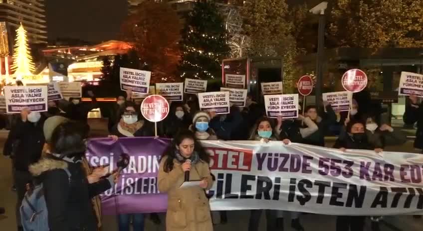 İŞÇİ KADINLAR 4 ŞEHİRDE VESTEL'İ PROTESTO ETTİ