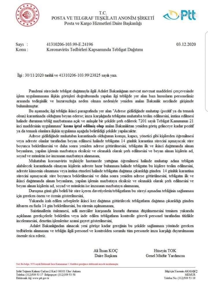 PTT, ‘POZİTİF DE OLSA İMZALAT’ GENELGESİNİ GERİ ÇEKTİ