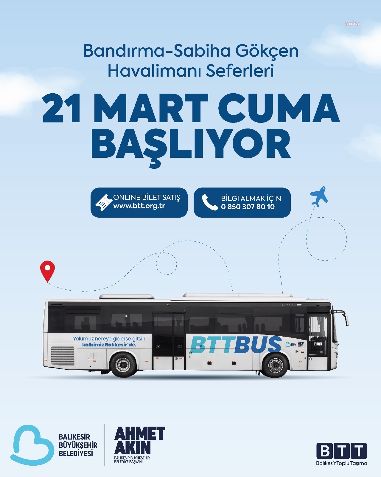 Balıkesir Büyükşehir Belediyesi, Bandırma’dan Sabiha Gökçen’e transfer seferlerini başlatıyor