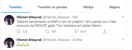 ABDURRAHİM ALBAYRAK’IN OĞLUNUN İKİNCİ TESTİ NEGATİF ÇIKTI