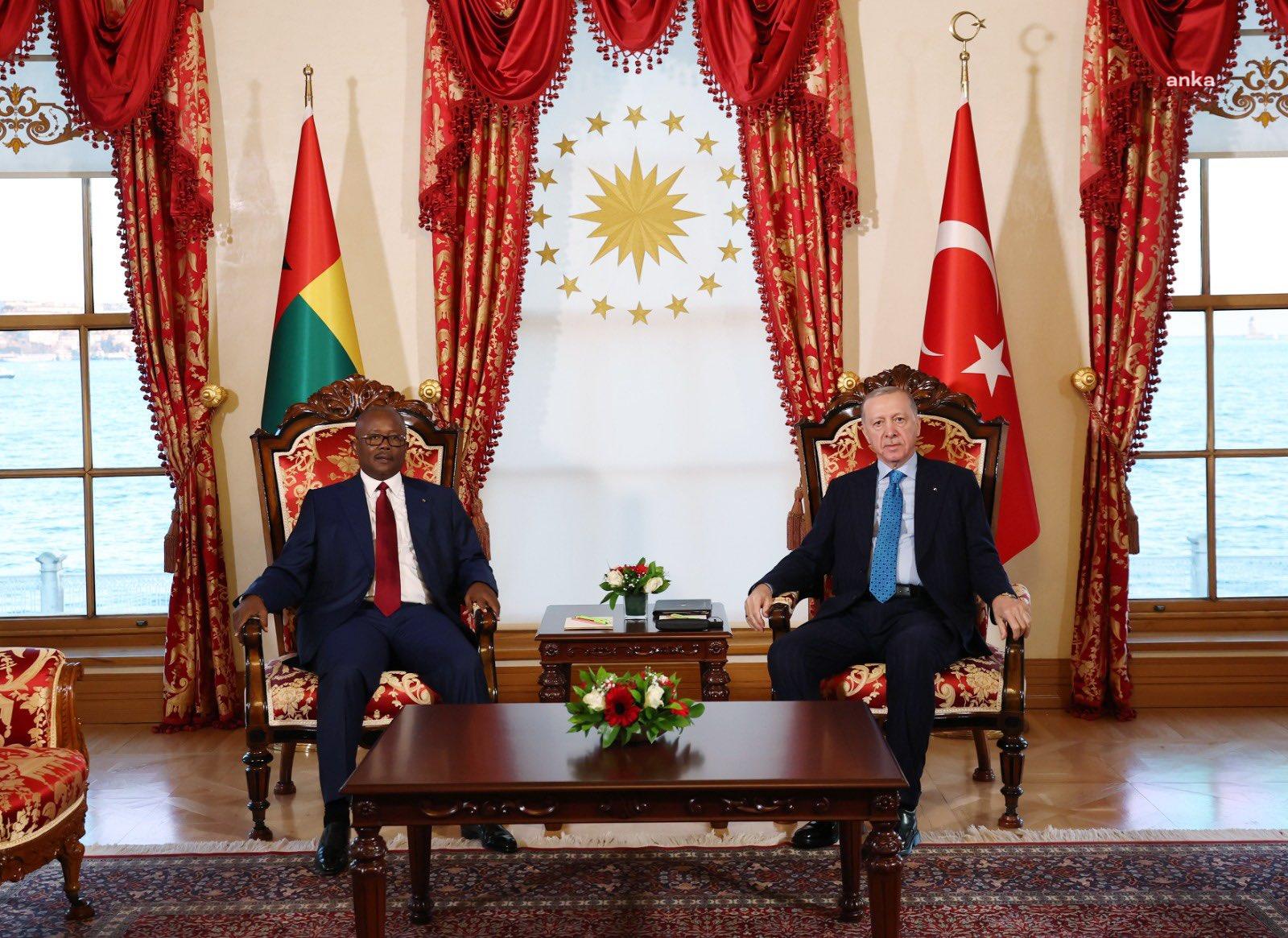 Cumhurbaşkanı Erdoğan, Gine Bissau Devlet Başkanı Embalo ile İstanbul'da görüştü