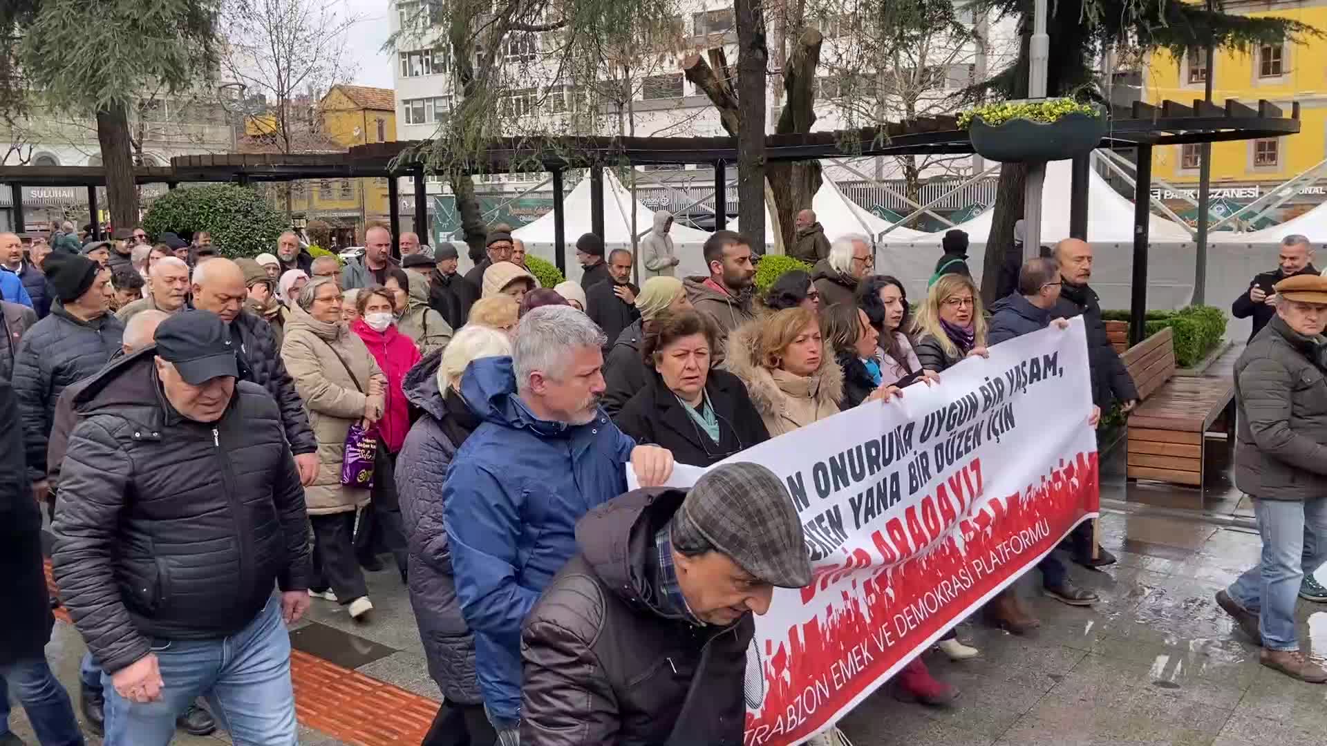 Trabzon Emek ve Demokrasi Platformu'ndan İmamoğlu'na destek yürüyüşü