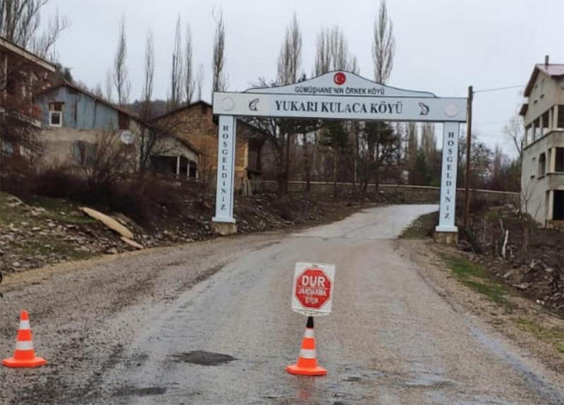 GÜMÜŞHANE’DE BİR KÖY KARANTİNAYA ALINDI