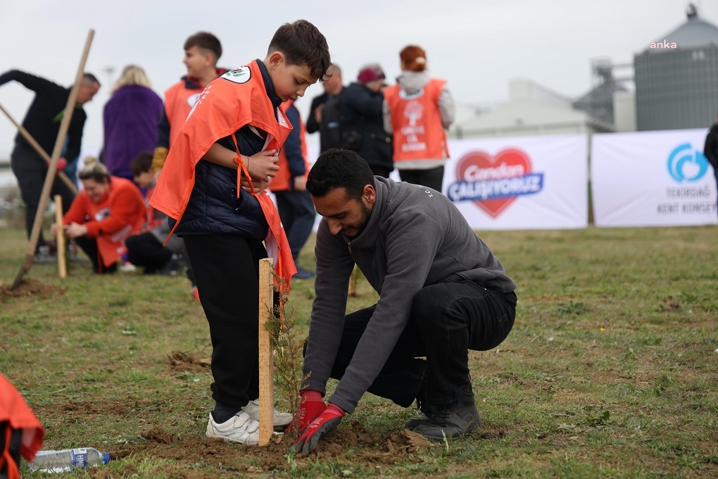 Tekirdağ Büyükşehir Belediyesi’nden fidan dikim etkinliği