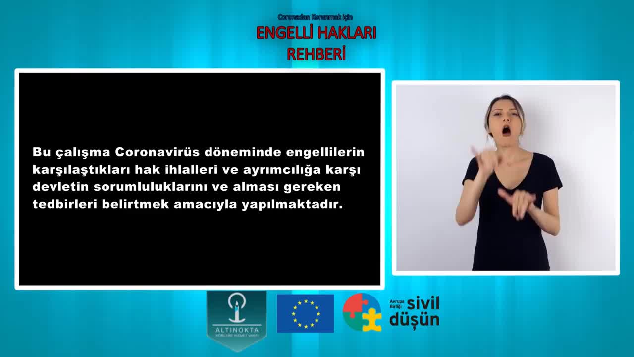 ALTINOKTA VAKFI, PANDEMİ DÖNEMİNDE ENGELLİLERİN YAŞADIĞI SIKINTILAR İÇİN VİDEO HAZIRLADI