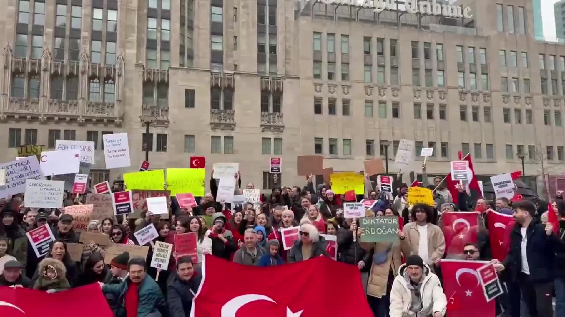 İmamoğlu’nun tutuklanması ABD’nin çeşitli kentlerinde protesto edildi
