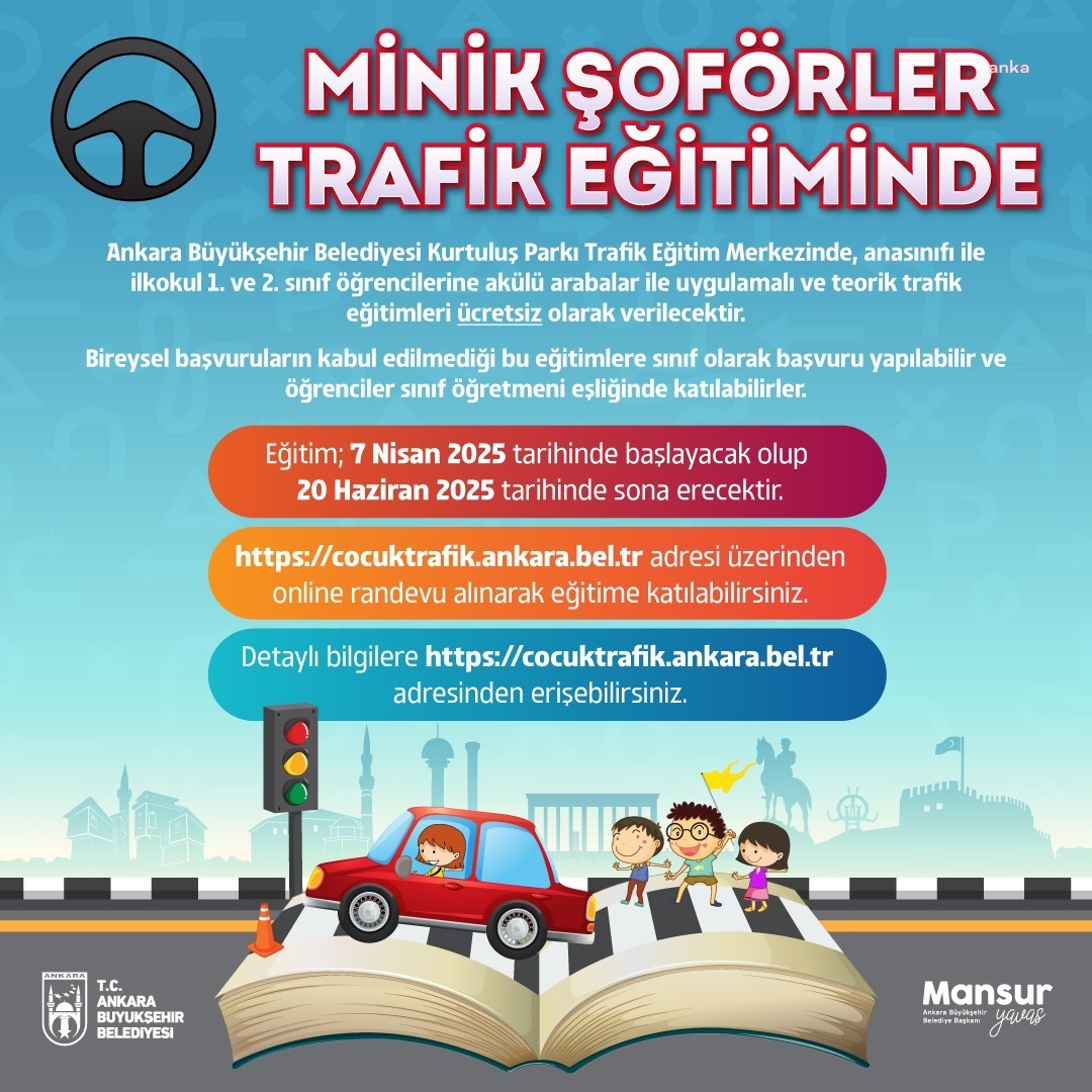 Ankara Büyükşehir Belediyesi’nin minikler için trafik eğitimleri başlıyor