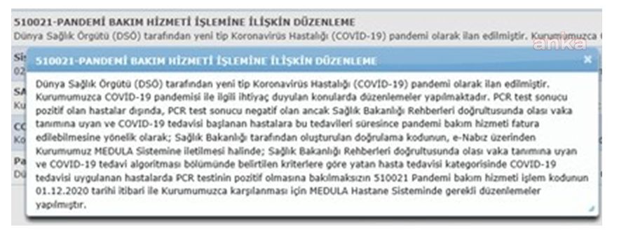 SGK ARTIK PCR TEST NEGATİF YURTTAŞLARI DA ‘PANDEMİ HASTASI’ OLARAK KABUL ETTİ