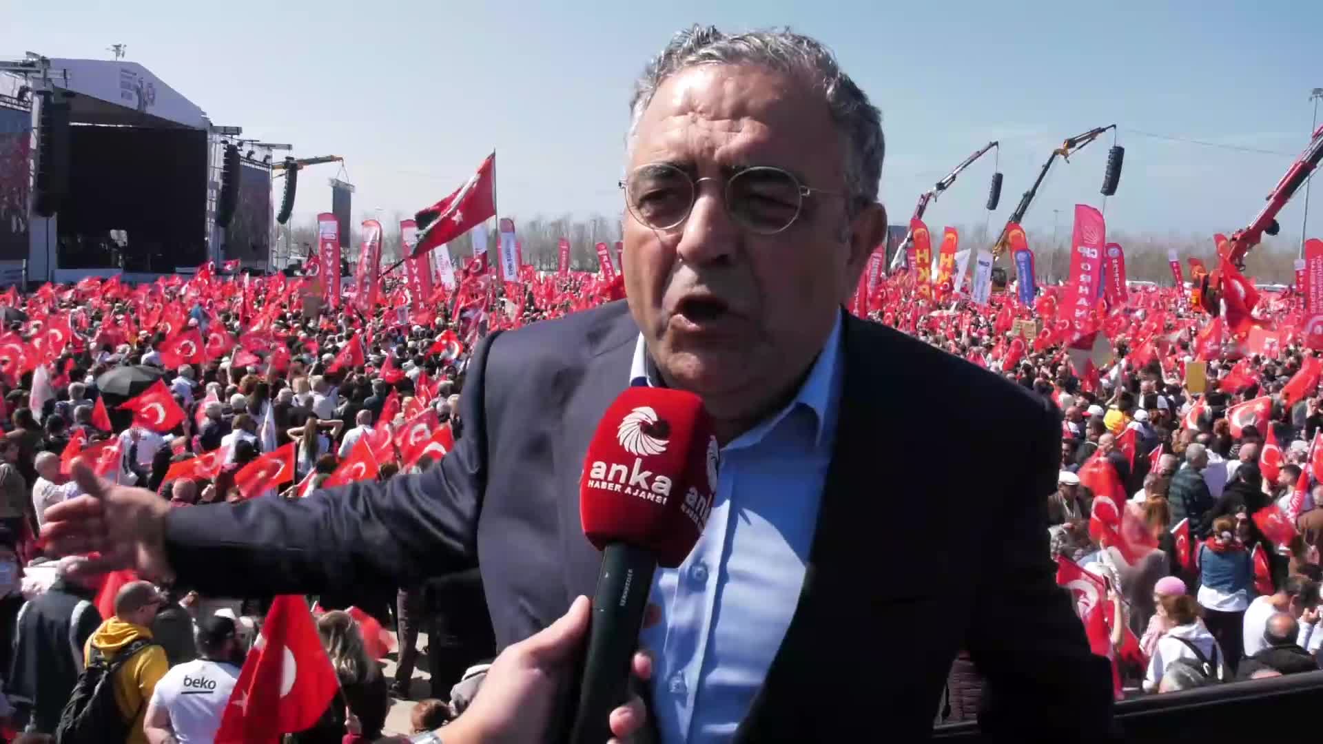 "Cumhurbaşkanı Adayımız Ekrem İmamoğlu'na Özgürlük Mitingi"... Sezgin Tanrıkulu: "İmamoğlu'nun hürriyetinin gasbına bu meydan, Türkiye'deki meydanlar son verecek"