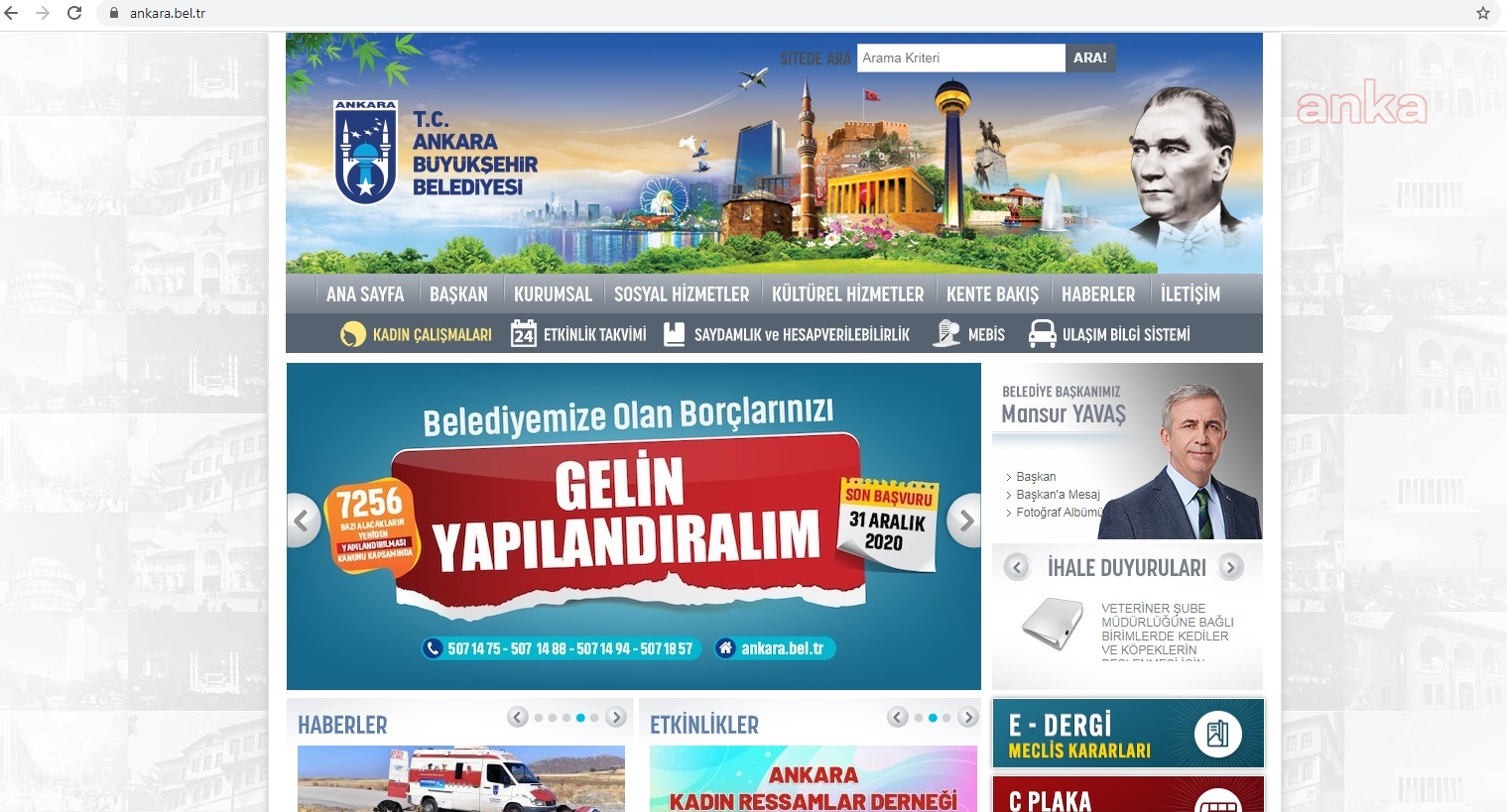 ANKARA BÜYÜKŞEHİR’DEN BORÇ YAPILANDIRMASI İMKANI