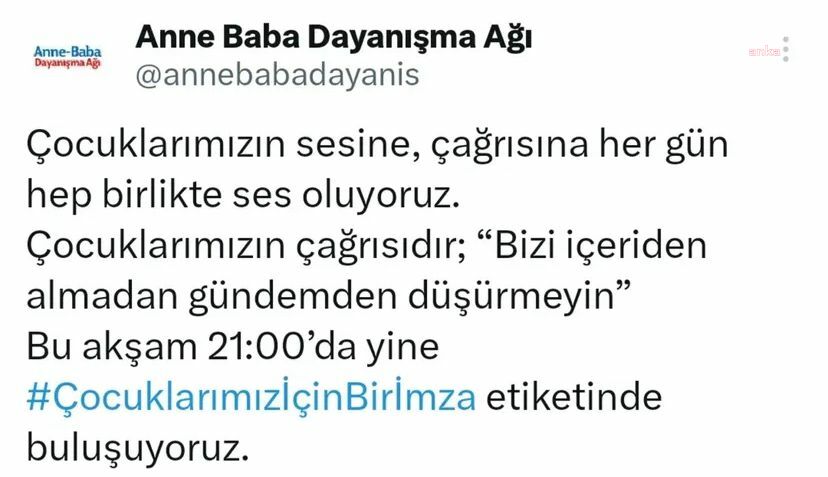 Tutuklanan üniversite öğrencilerinin aileleri her gün "Çocuklarımız İçin Bir İmza" etiketinde buluşma çağrısı yaptı