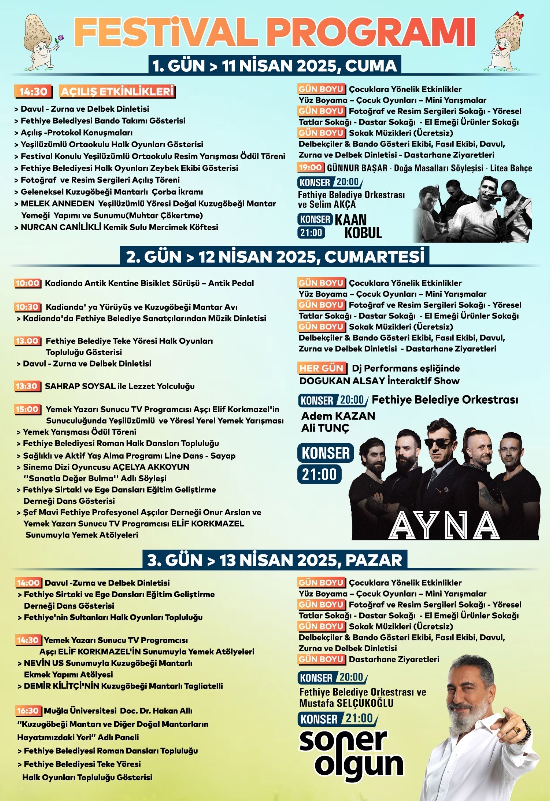 Fethiye’de düzenlenecek Dastar ve Kuzugöbeği Mantar Festivali için geri sayım başladı