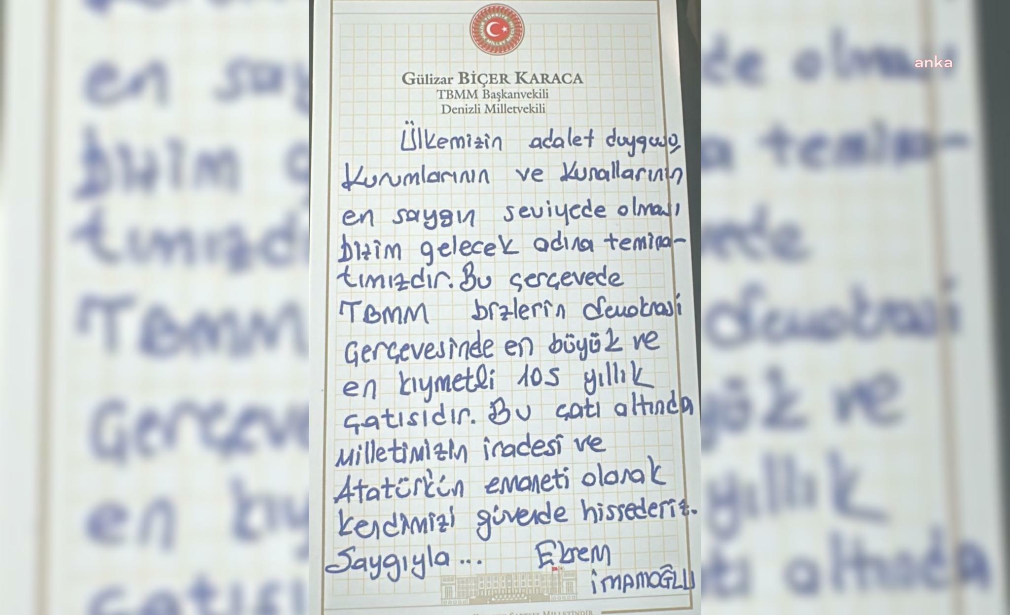 CHP'li Karaca, İmamoğlu'nun mesajını paylaştı