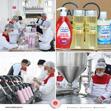 CEZAEVLERİNDEN ‘KORONAVİRÜS’TEN KORUNMAYA DESTEK