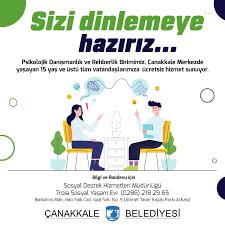 Çanakkale Belediyesi’nin ücretsiz psikolojik danışmanlık hizmeti devam ediyor