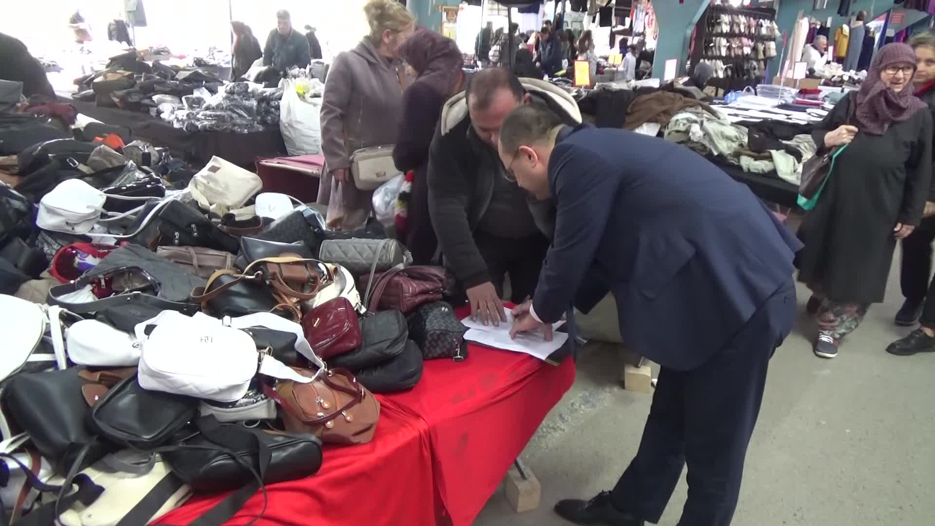 Edirne’de pazar esnafı İmamoğlu için imza kampanyası başlattı