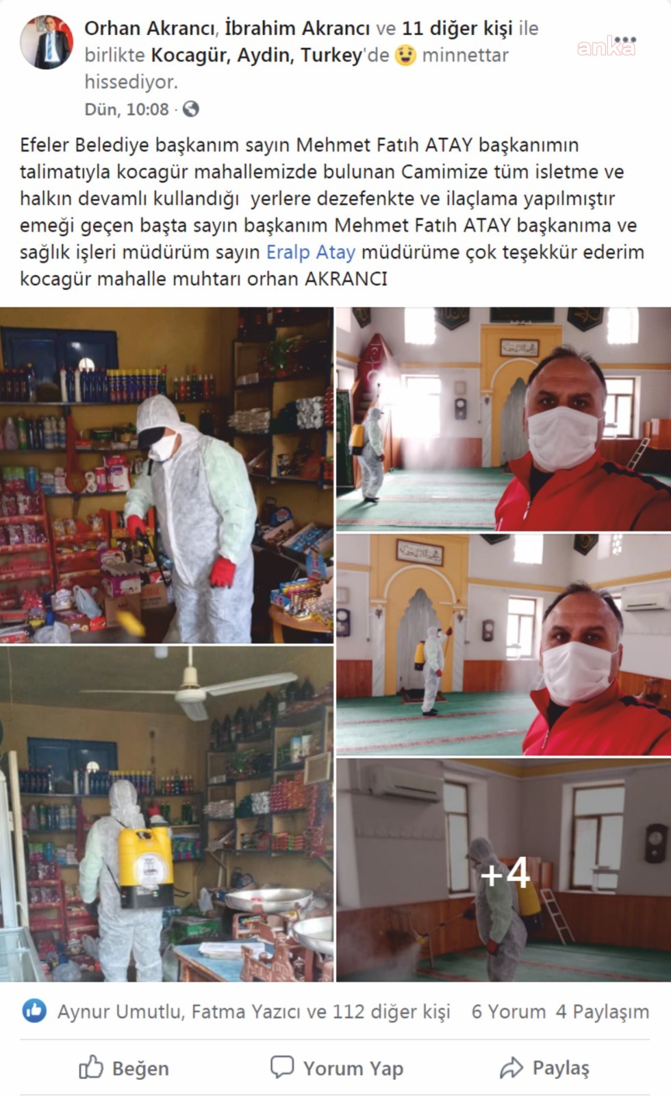 EFELER’DE SALGINLA MÜCADELEDE BİR AYDA BİN BİNAYA DEZENFEKSİYON