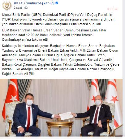 KKTC'DE 59. GÜNDE HÜKÜMET KURULDU