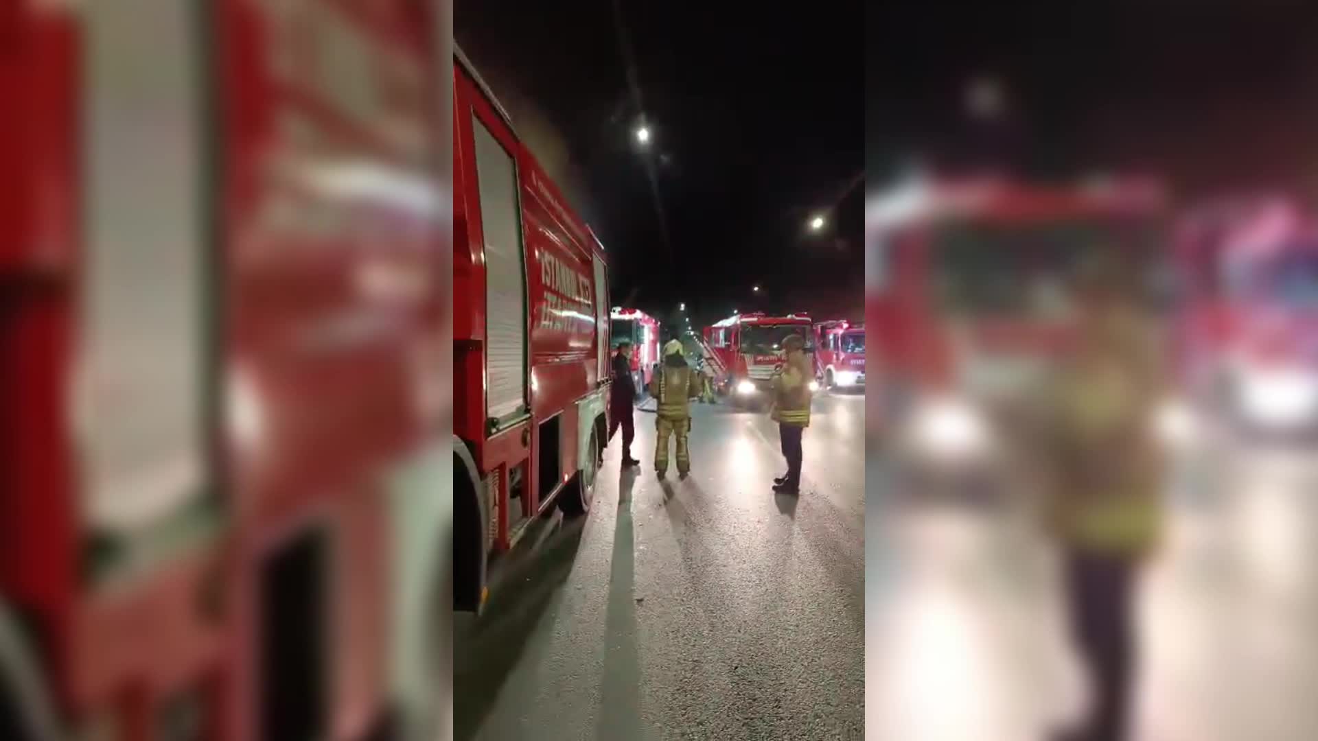 Araç yüklü tır tünelde yandı